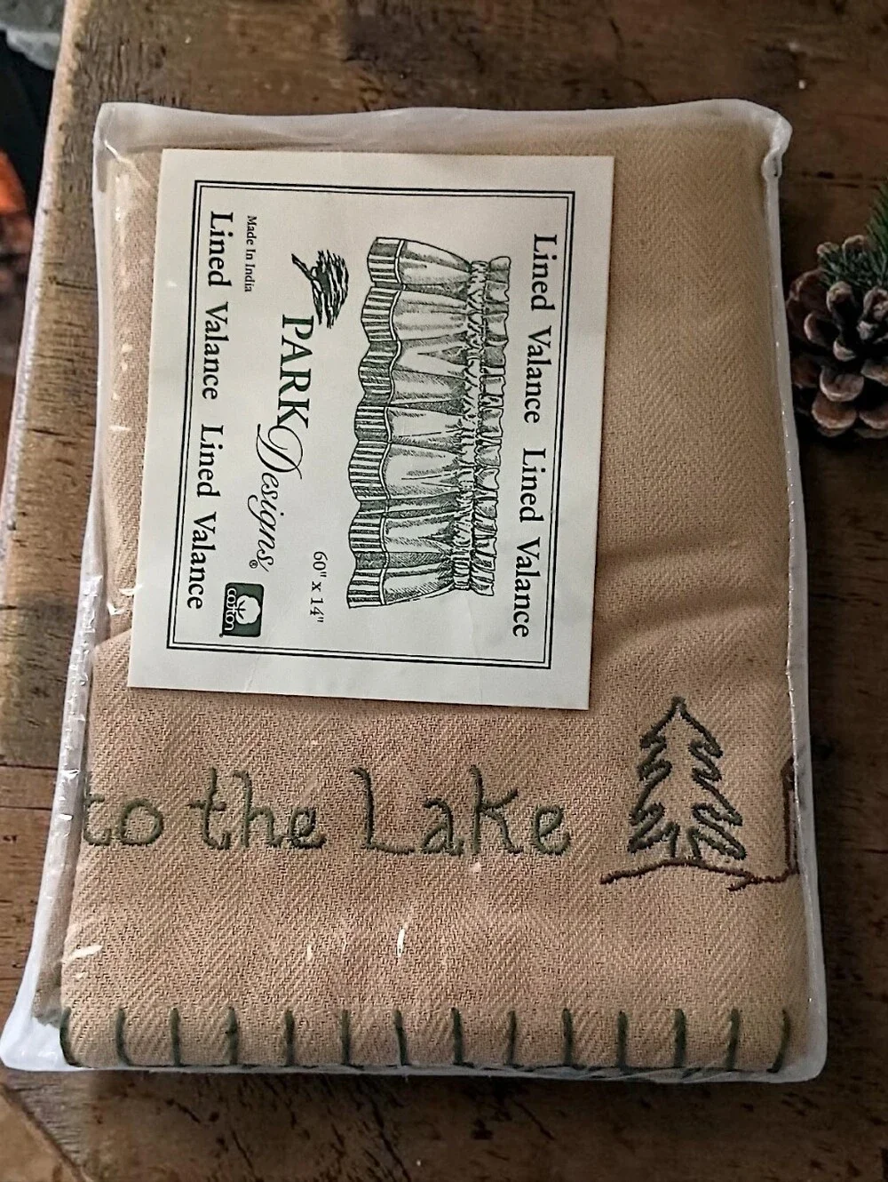 Park Designs Valance Curtain Welcome To The‎ Lake Lined 60x14 Rustic Cabin Lodge